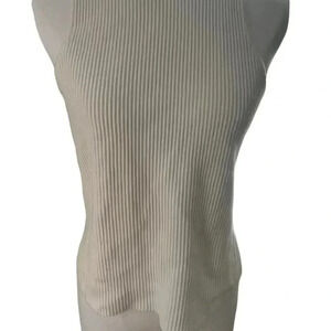 Marled Women Large Sweater White‎ Rayon Blend Fisherman Neutral Capsule Classic